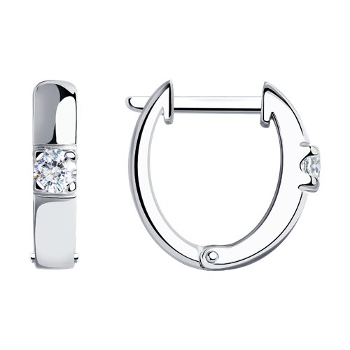 Cercei din argint  cu pietre Cubic Zirconia Incolor