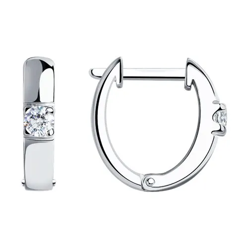 Cercei din argint cu Cubic Zirconia Incolor