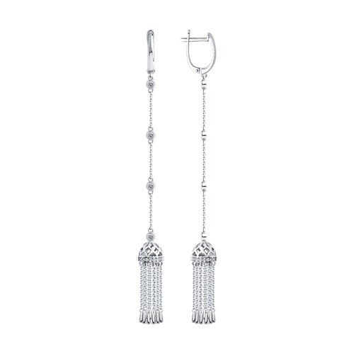 Cercei Suspendați din argint  cu pietre Cubic Zirconia Incolor