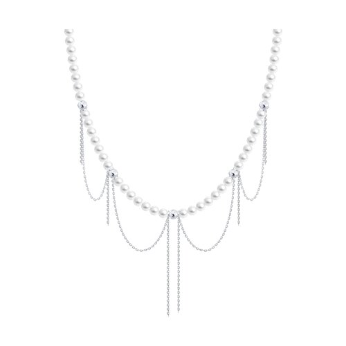 Colier din argint  cu pietre Perla Imit.