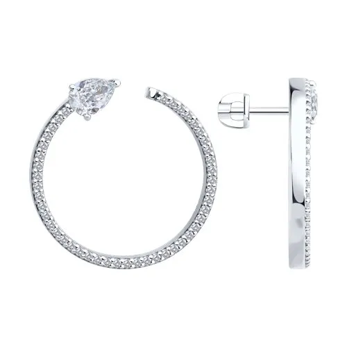 Cercei Pusete din argint cu Cubic Zirconia Incolor