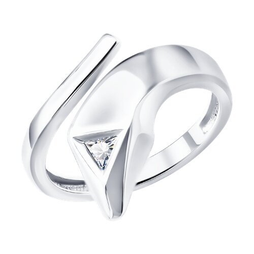 Кольцо из серебра с камнями Фианит