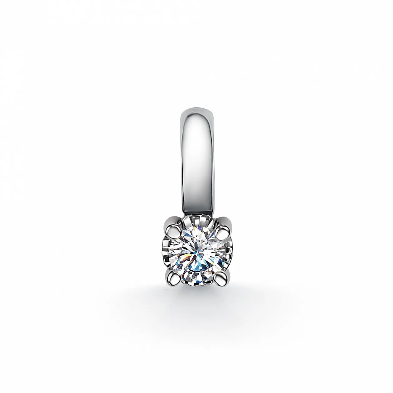 Pandantiv din aur alb cu Diamant