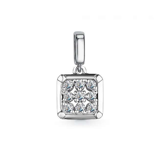Pandantiv din aur alb cu Diamant
