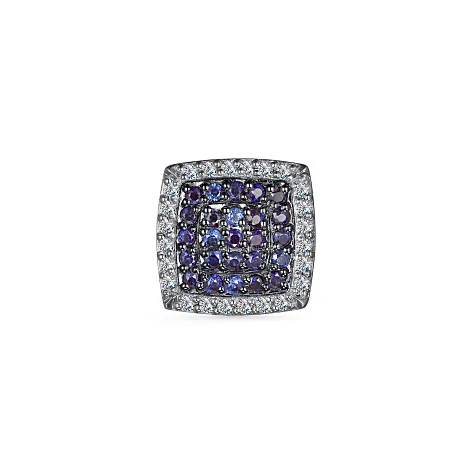 Pandantiv din aur alb cu Diamant, Safir