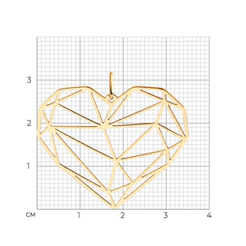 Подвеска из красного золота без камней