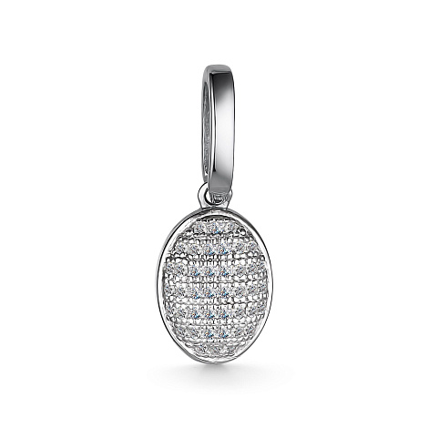 Pandantiv din aur alb cu pietre Diamant