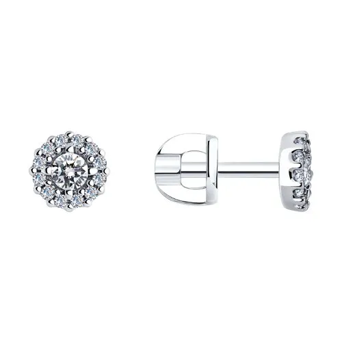 Cercei Pusete din argint cu Cubic Zirconia Incolor