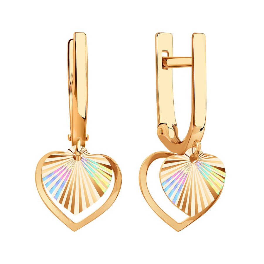 Cercei Suspendați din aur roșu fără pietre