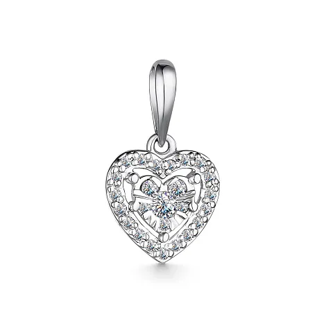 Pandantiv din aur alb cu Diamant