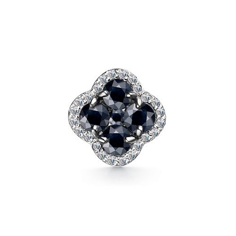 Pandantiv din aur alb cu pietre Diamant, Safir