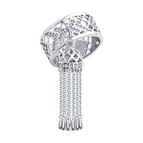 Inel din argint  cu pietre Cubic Zirconia Incolor