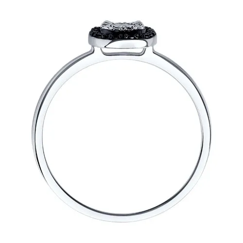 Inel din aur alb cu Diamant, Diamant negru