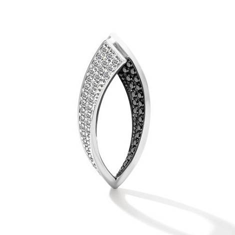 Pandantiv din aur alb cu pietre Diamant, Diamant negru