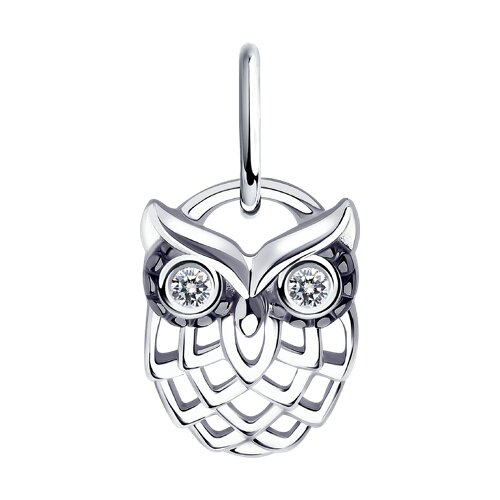 Pandantiv din argint  cu pietre Cubic Zirconia Incolor