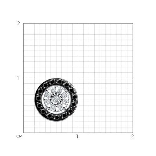 Pandantiv din aur alb cu Diamant, Diamant negru