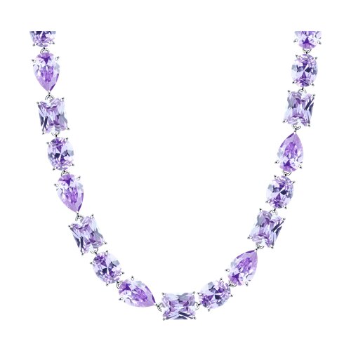 Colier din argint  cu pietre Cubic Zirconia Liliachiu
