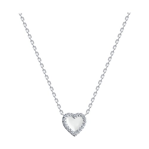 Colier din argint  cu pietre Cubic Zirconia Incolor, Emailare