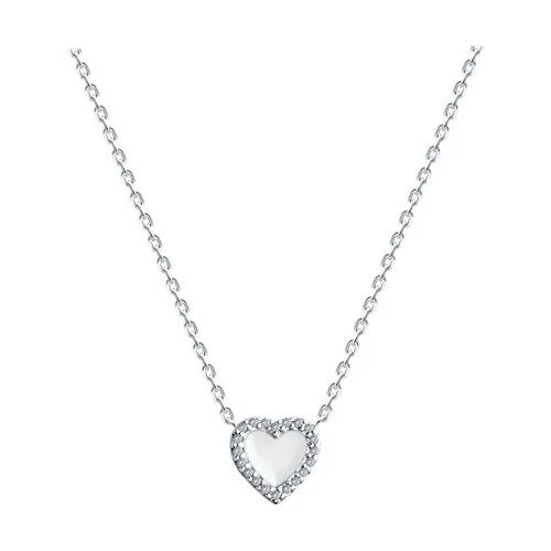 Colier din argint cu Cubic Zirconia Incolor, Emailare