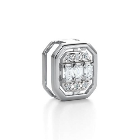 Pandantiv din aur alb cu pietre Diamant
