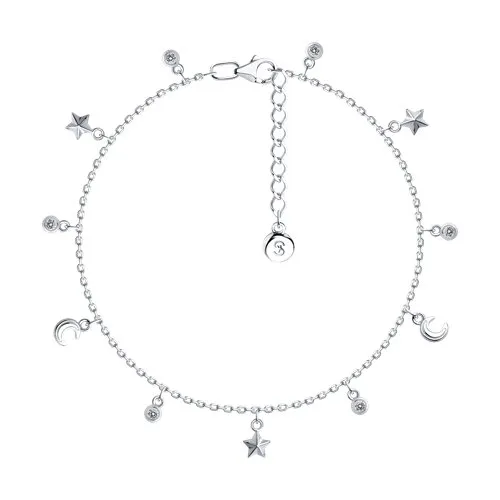 Brățară p/u Picior din argint  cu pietre Cubic Zirconia Incolor
