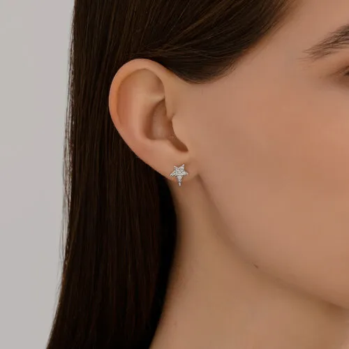 Cercei Pusete din argint cu Cubic Zirconia Incolor