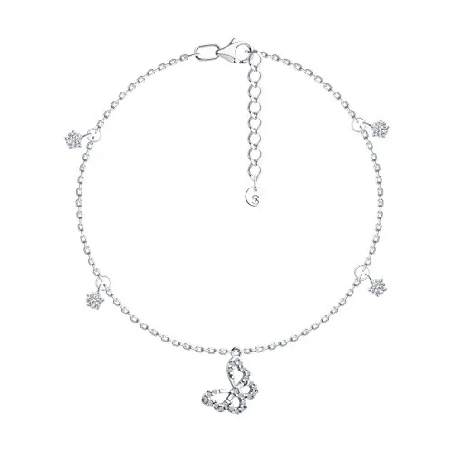 Brățară p/u Picior din argint cu Cubic Zirconia Incolor