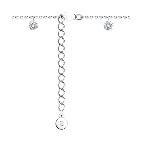 Colier din argint  cu pietre Cubic Zirconia Incolor