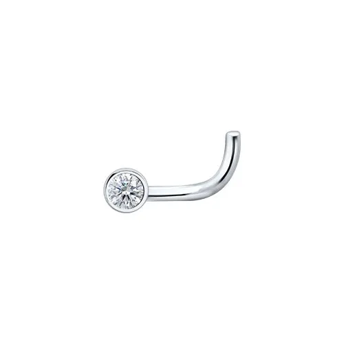 Piercing din argint cu Cubic Zirconia Incolor