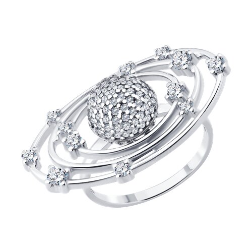 Inel din argint  cu pietre Cubic Zirconia Incolor