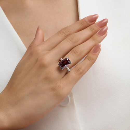 Inel din argint  cu pietre Cubic Zirconia Incolor, Cubic Zirconia Roz