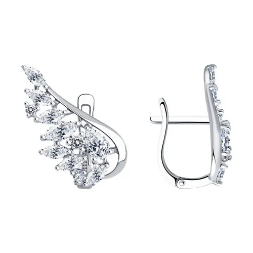 Cercei din argint cu Cubic Zirconia Incolor
