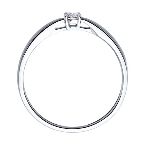 Кольцо из белого золота с камнями Бриллиант