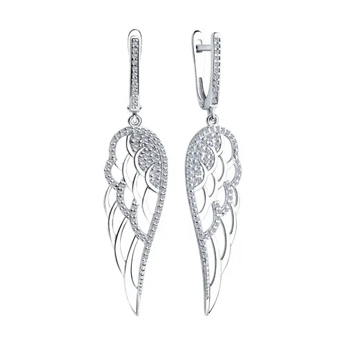 Cercei Suspendați din argint cu Cubic Zirconia Incolor
