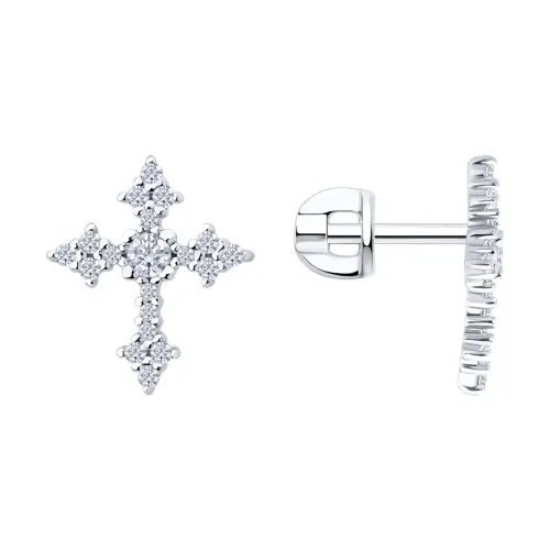 Cercei Pusete din argint cu Cubic Zirconia Incolor