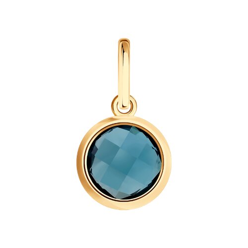 Подвеска из красного золота с камнями Топаз London