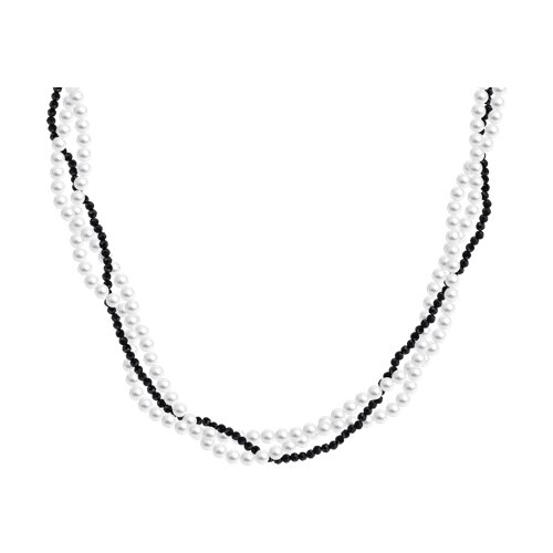 Colier din argint  cu pietre Perla Imit., Spinel natural și Tijă din oțel