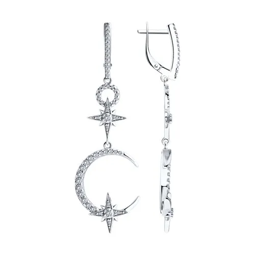 Cercei Suspendați din argint cu Cubic Zirconia Incolor