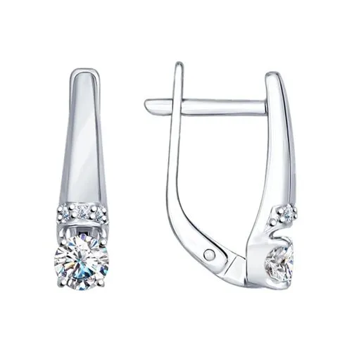 Cercei din argint cu Cubic Zirconia Incolor