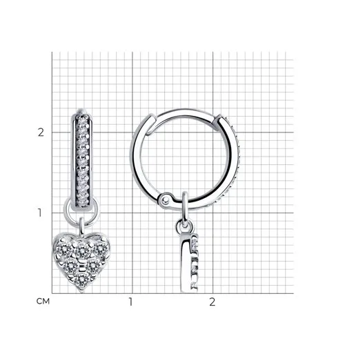 Cercei Creole din argint cu Cubic Zirconia Incolor