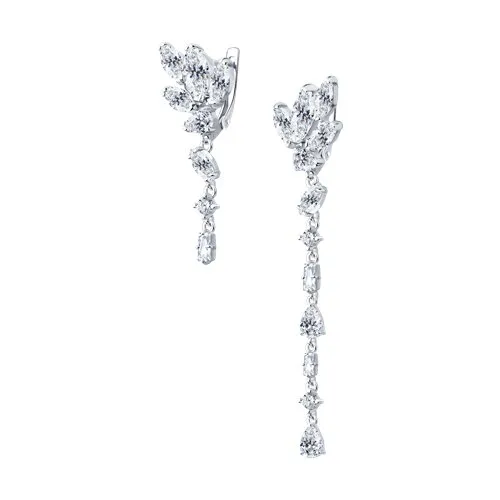 Cercei Suspendați din argint cu Cubic Zirconia Incolor