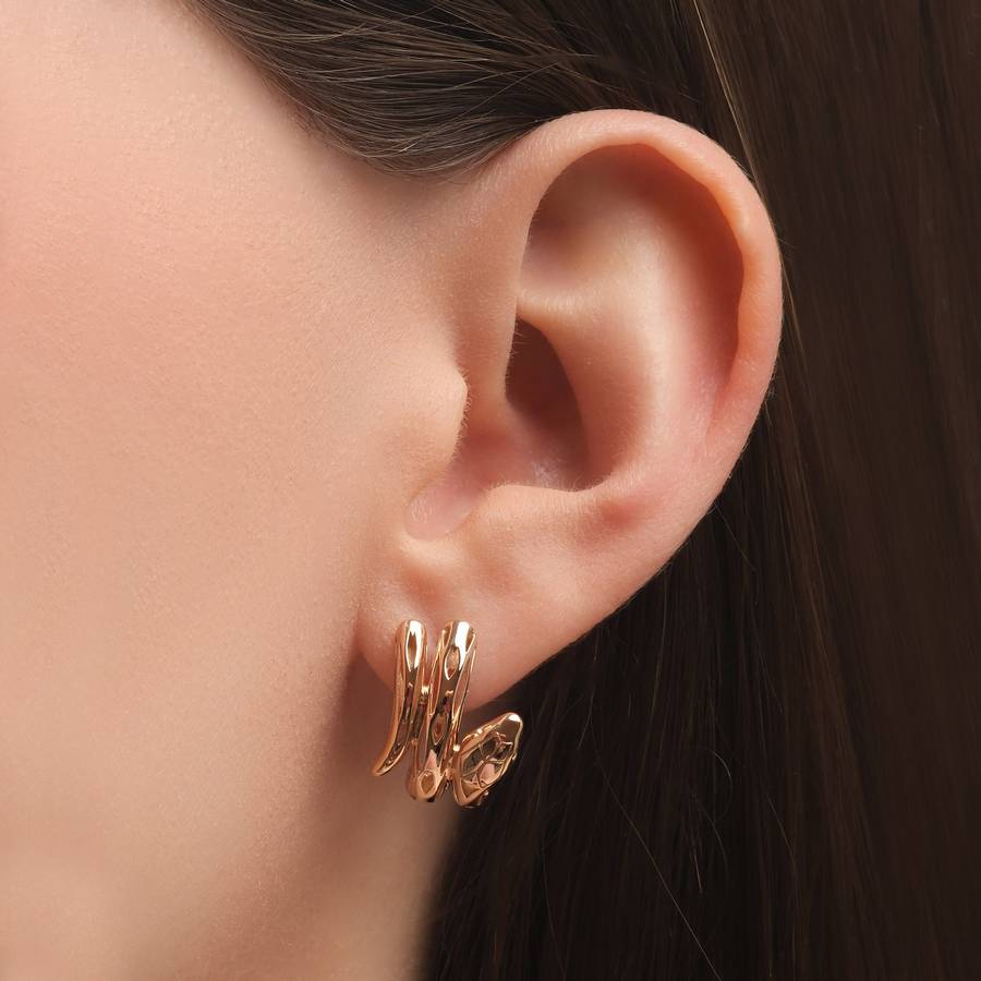 Серьги из красного золота без камней