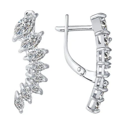 Cercei din argint cu Cubic Zirconia Incolor