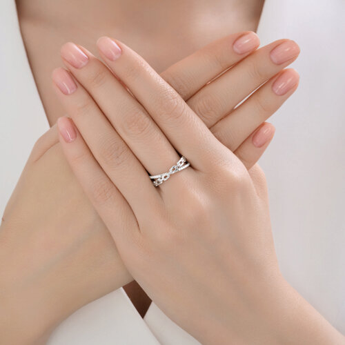 Inel din argint  cu pietre Cubic Zirconia Incolor