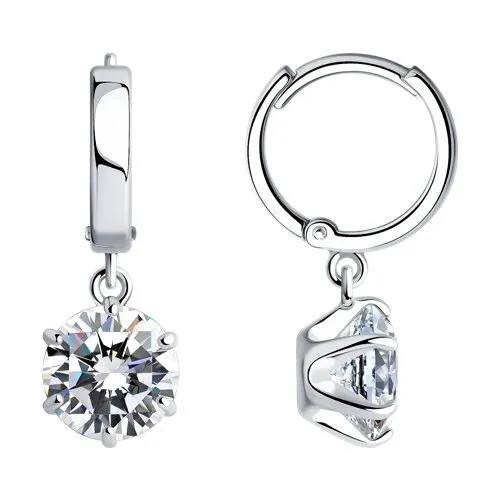 Cercei Creole din argint cu Swarovski