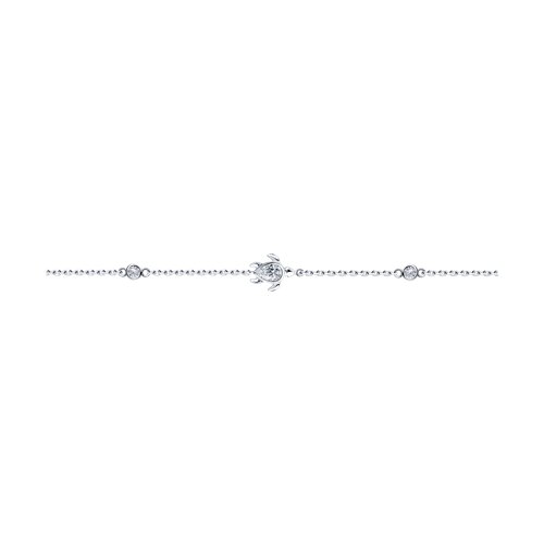 Brățară p/u Picior din argint  cu pietre Cubic Zirconia Incolor