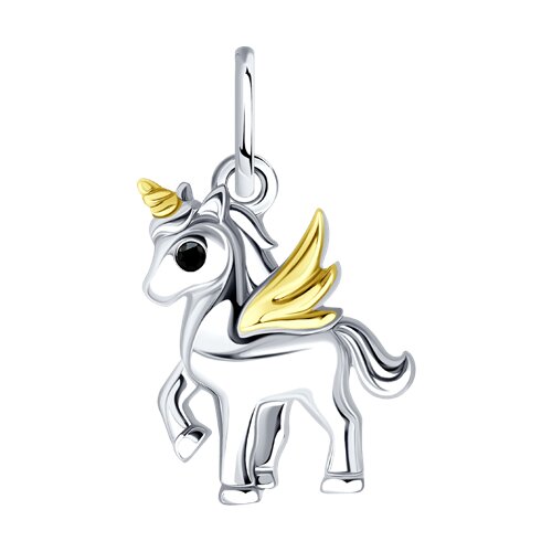 Pandantiv din argint  cu pietre Cubic Zirconia Negru