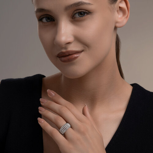 Inel din argint  cu pietre Cubic Zirconia Incolor