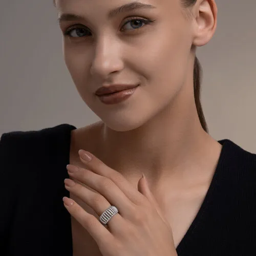 Inel din argint cu Cubic Zirconia Incolor