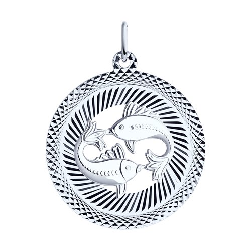 Pandantiv din argint  cu pietre Cubic Zirconia Negru